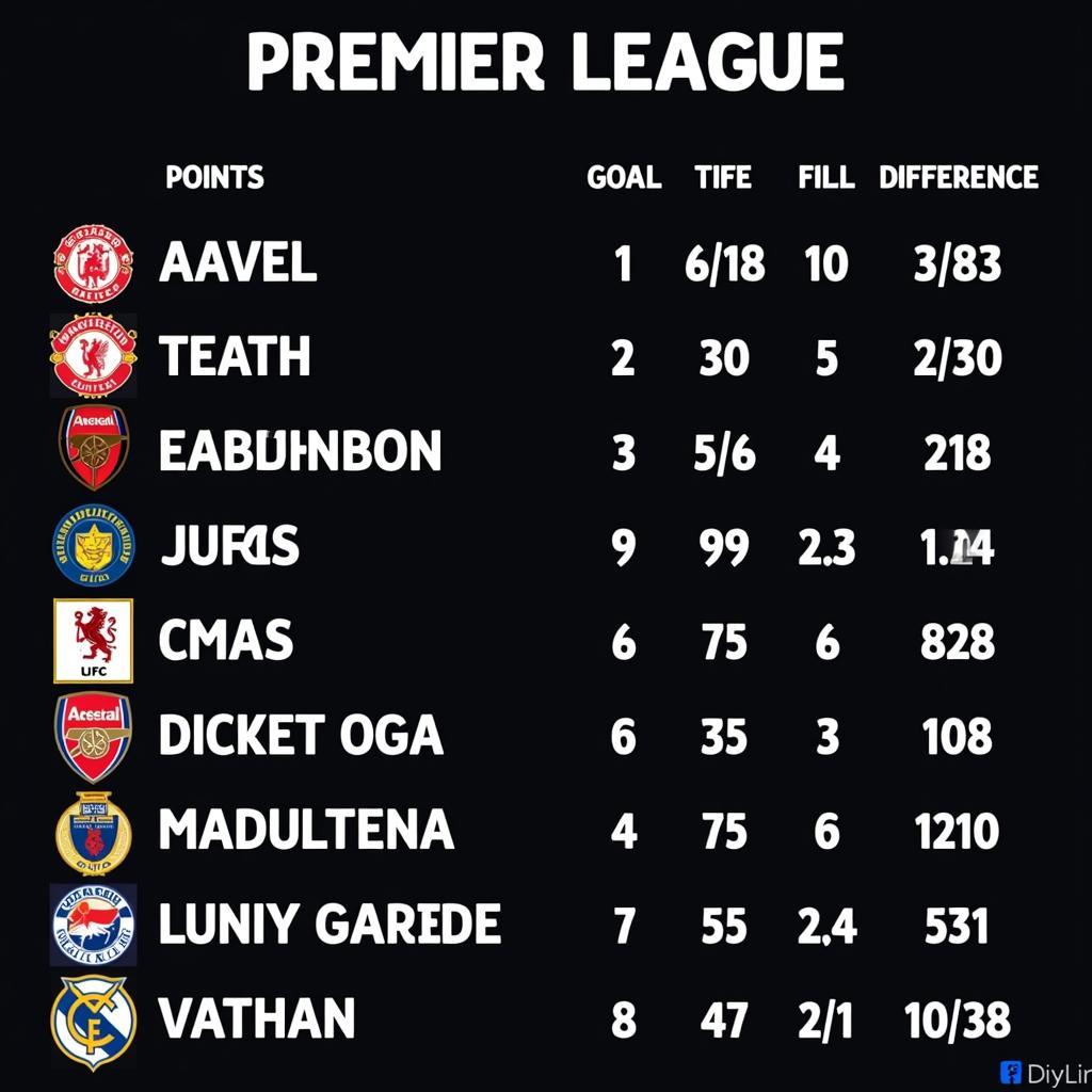 Premier League Table