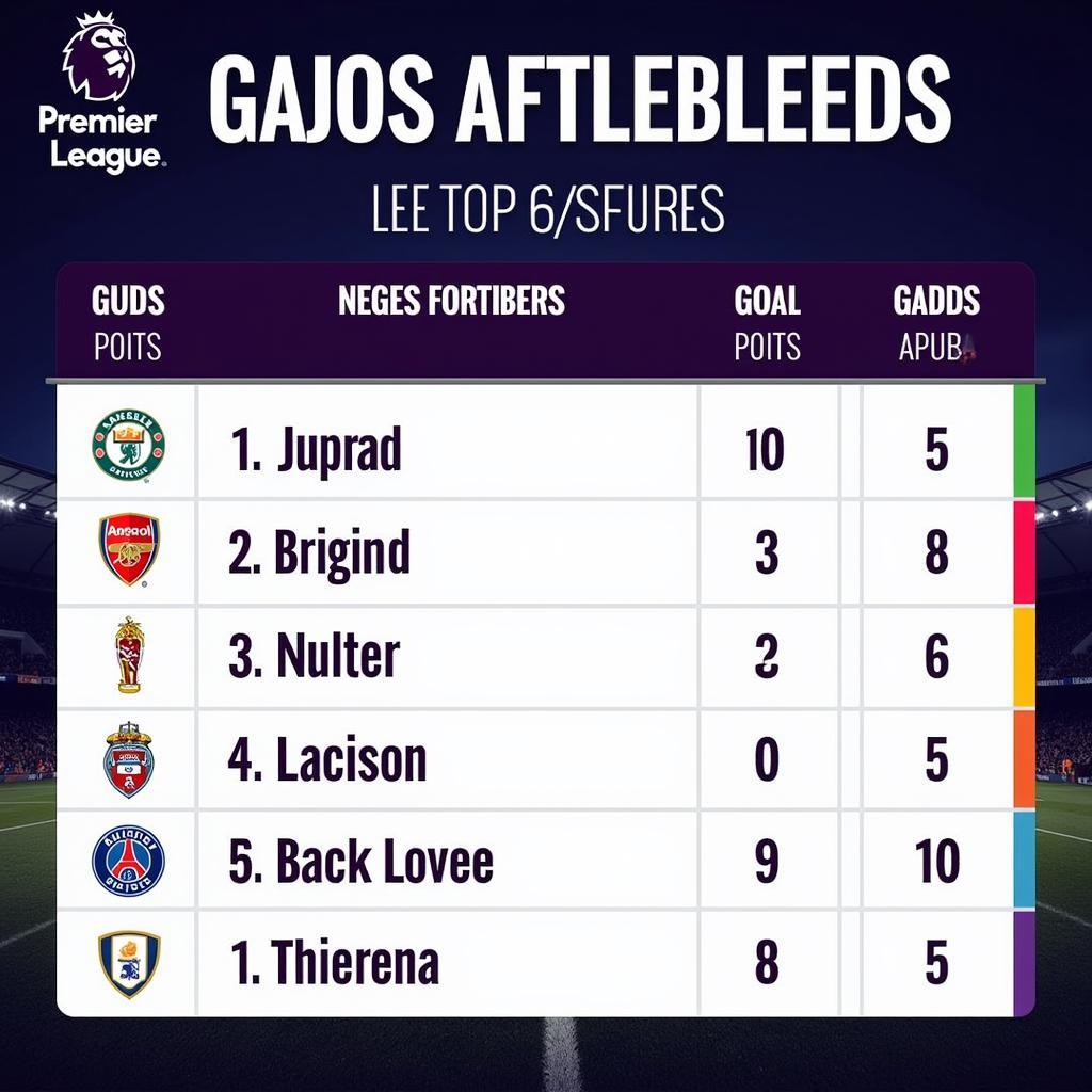 Premier League Table After Round 8