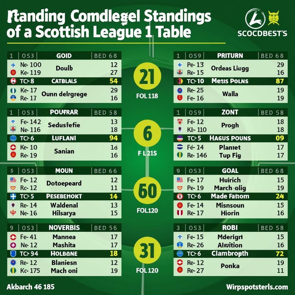 Bảng xếp hạng League 1 Scotland