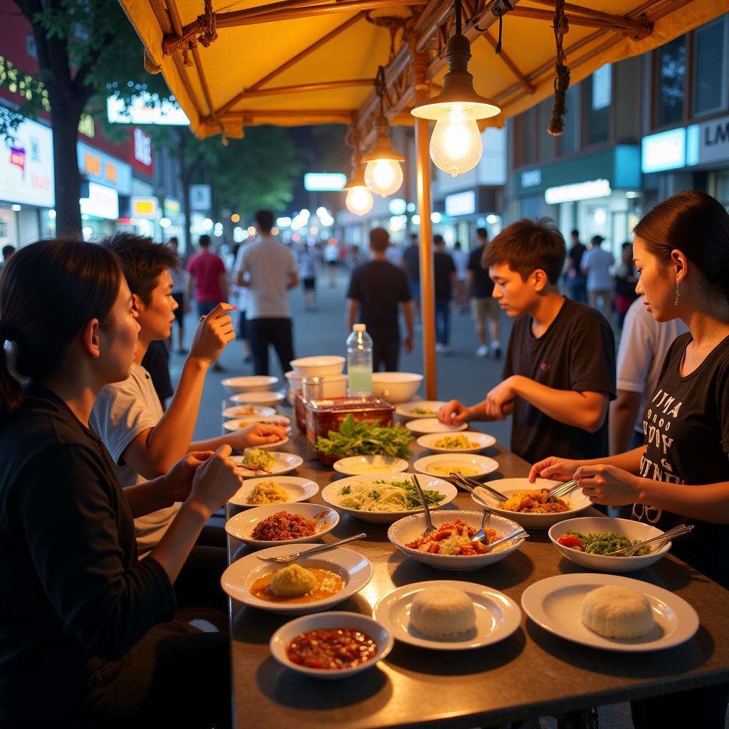 A Busy Banh Cuon Giai Phong Stall