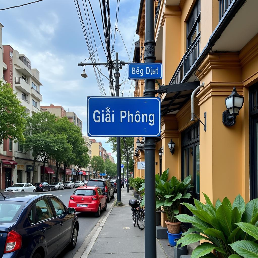 Biển báo đường Giải Phóng