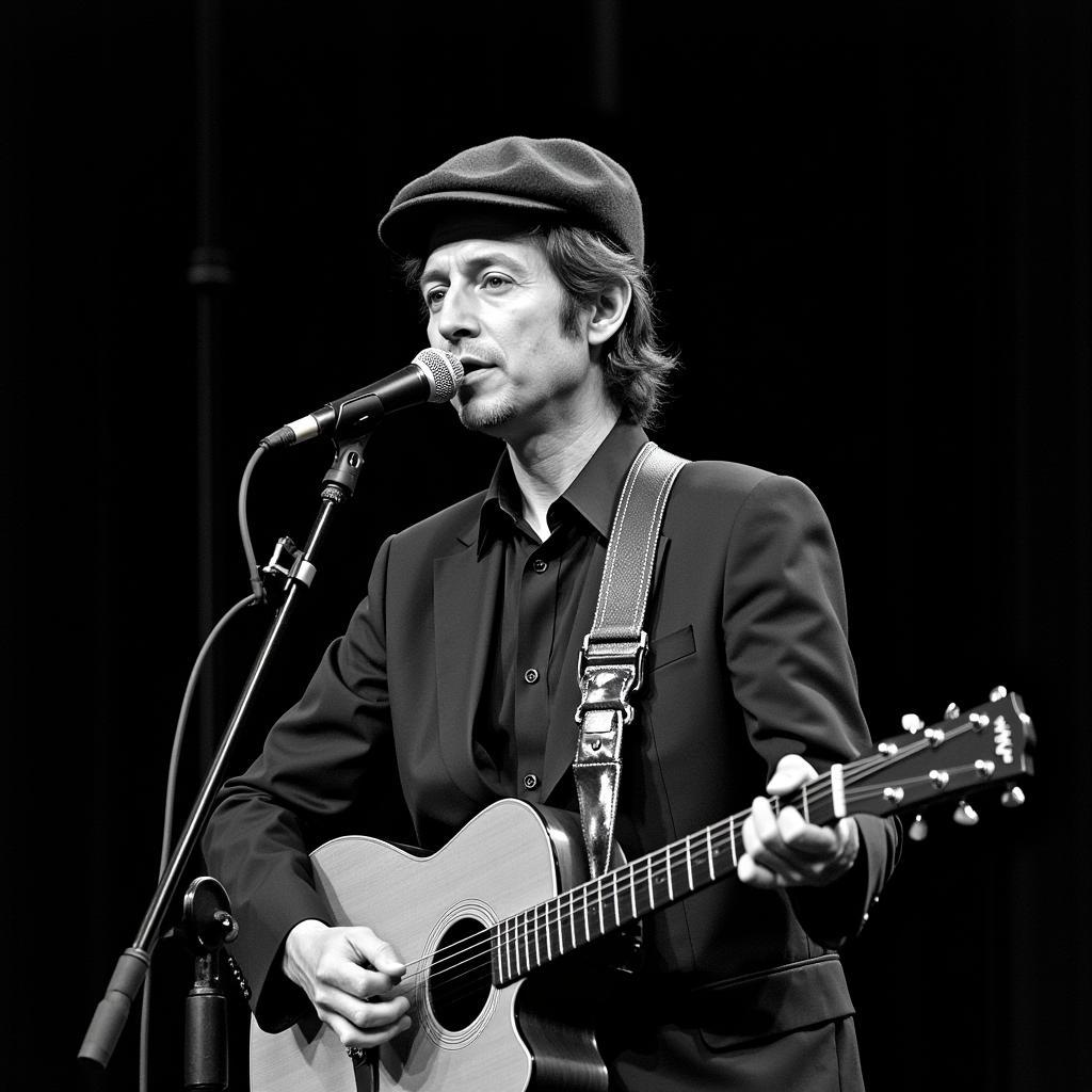 Bob Dylan biểu diễn trên sân khấu