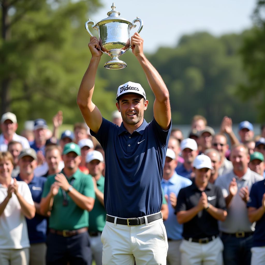 Brooks Koepka nâng cao chiếc cúp PGA Championship