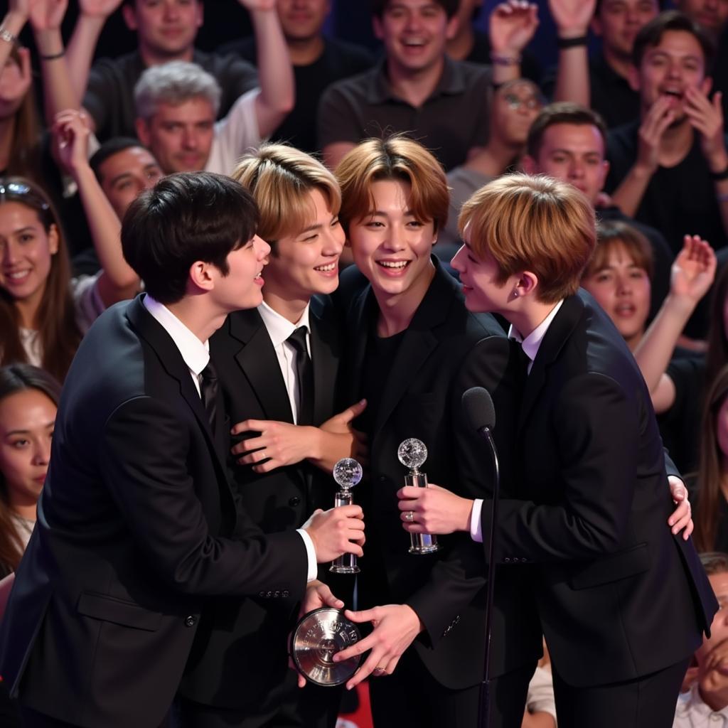 BTS ăn mừng cùng fan hâm mộ tại BBMAs 2019