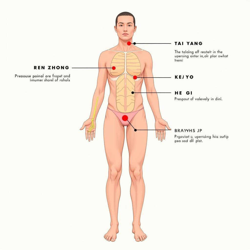 Các huyệt vị quan trọng trong bấm huyệt giải độc rượu