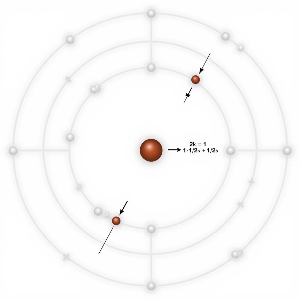 Hình ảnh minh họa cấu hình electron của nguyên tử có bộ 4 số lượng tử (2, 1, -1, +1/2)