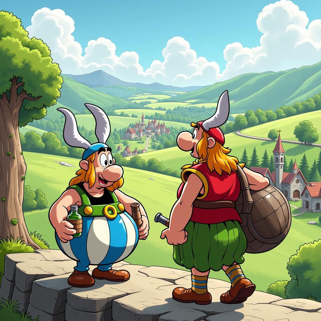 Astérix và Obélix trên đảo quốc sương mù