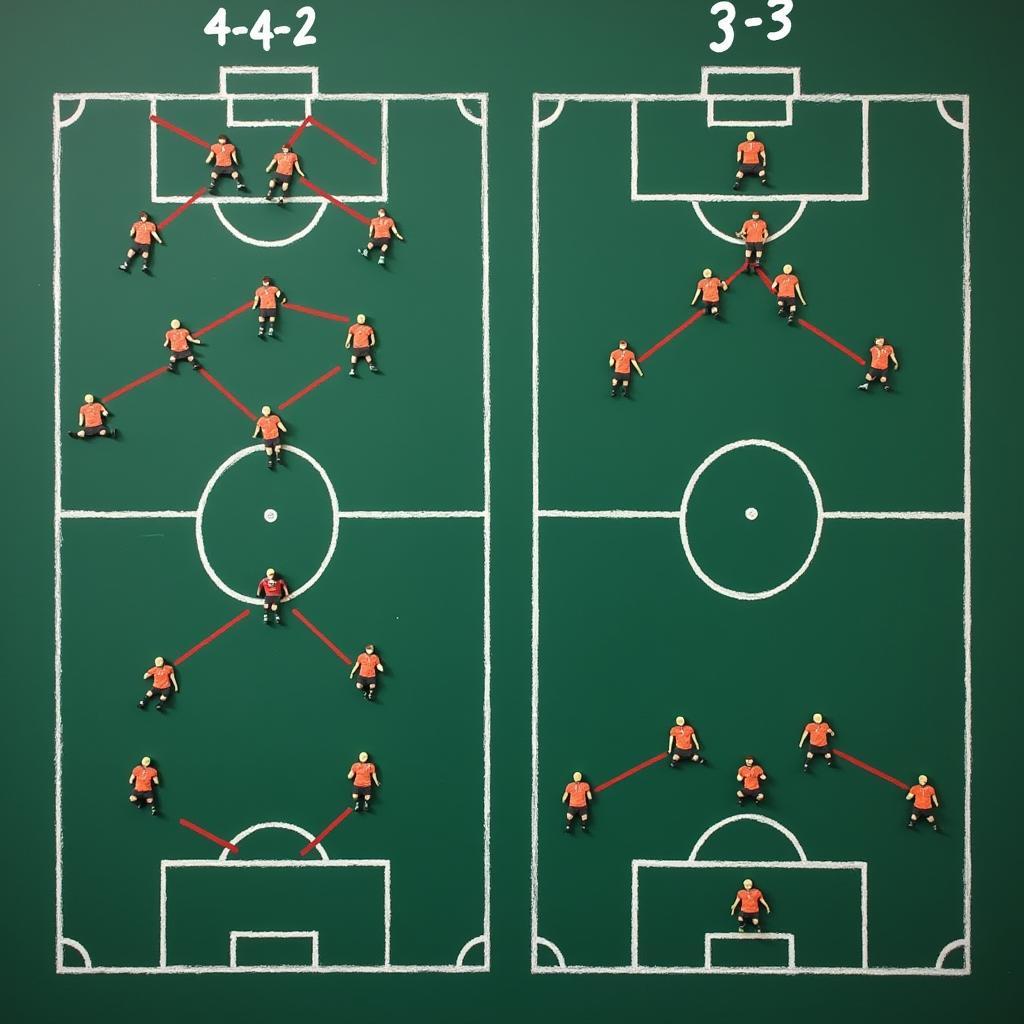 Chiến thuật bóng đá kinh điển: 4-4-2, 4-3-3, 3-5-2