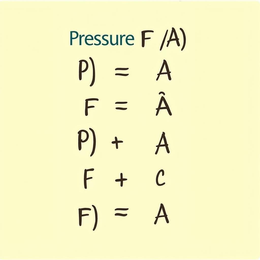 Công thức tính áp suất