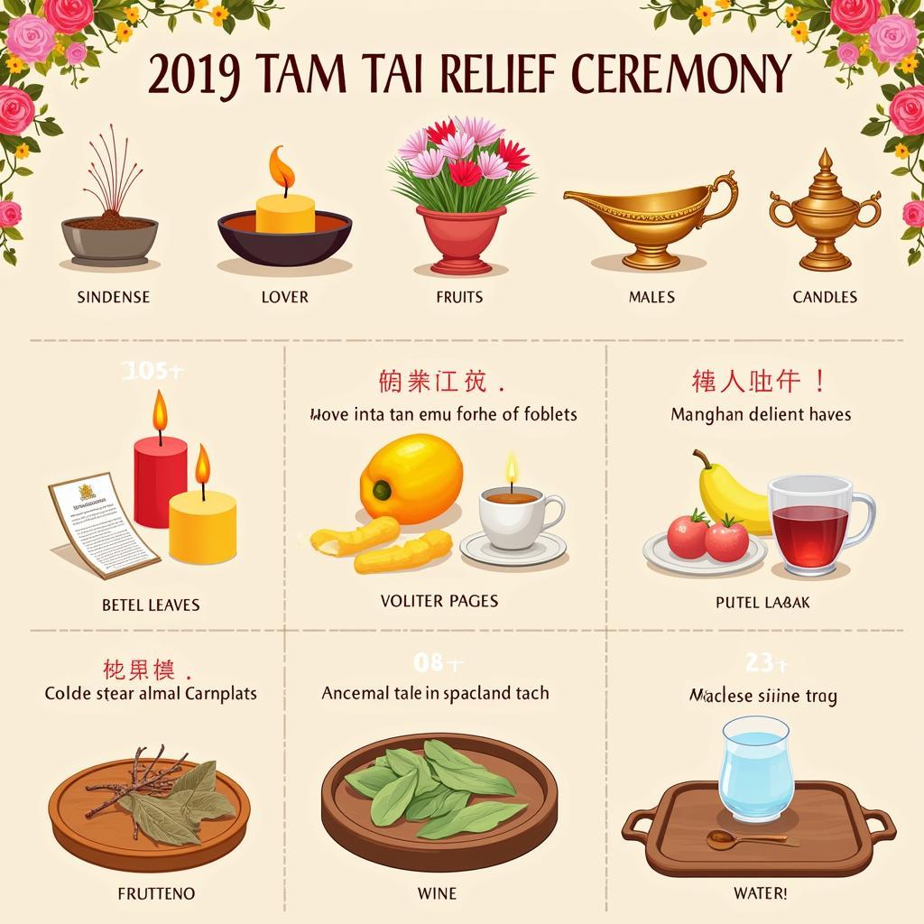 Vật phẩm cần thiết cho lễ cúng giải tam tai 2019