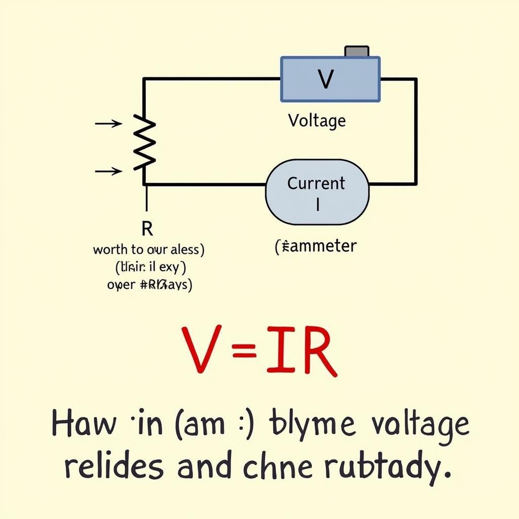 Minh họa Định luật Ohm trong Vật lý lớp 9