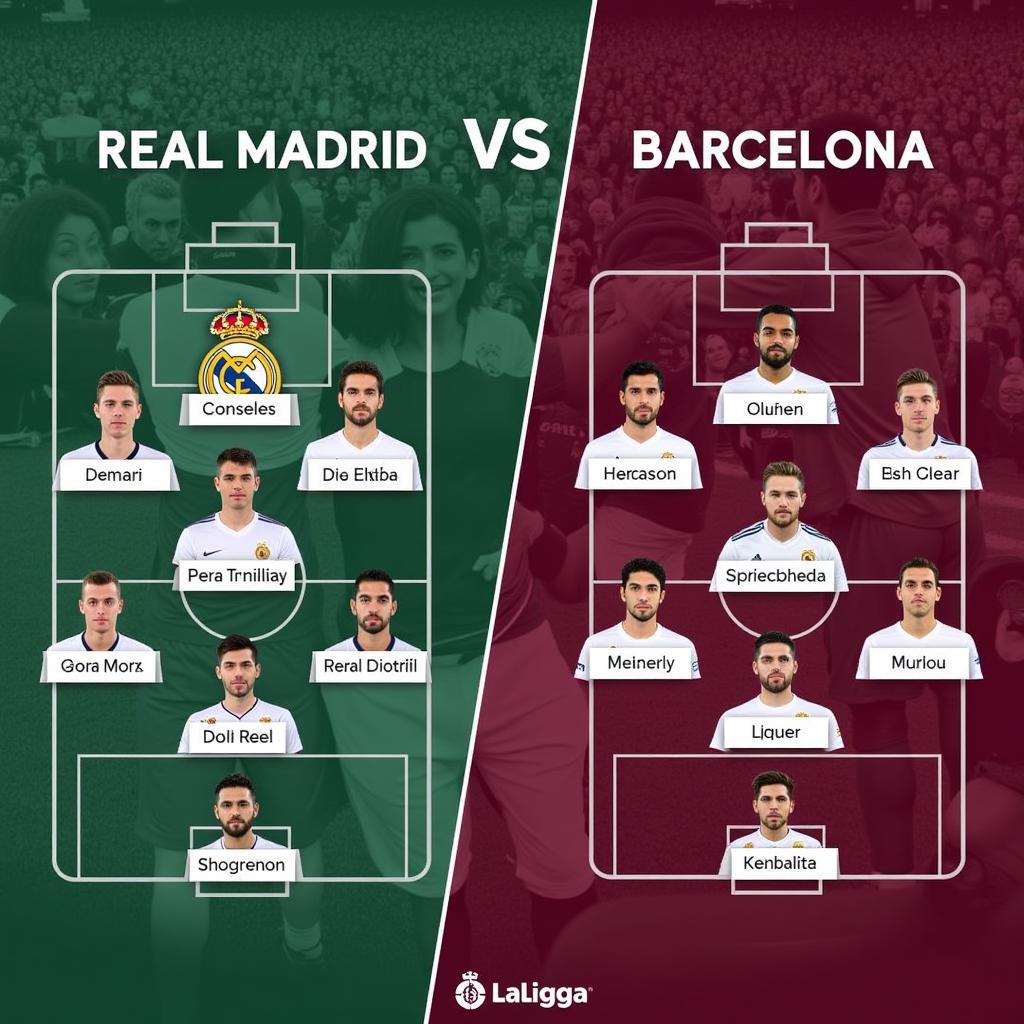 Đội hình Real Madrid và Barcelona