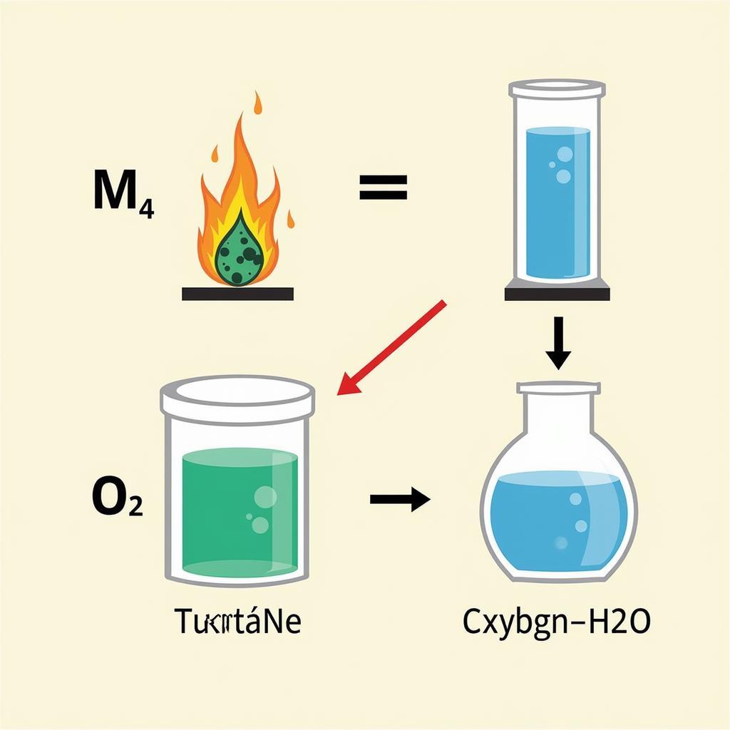 phản ứng đốt cháy methane