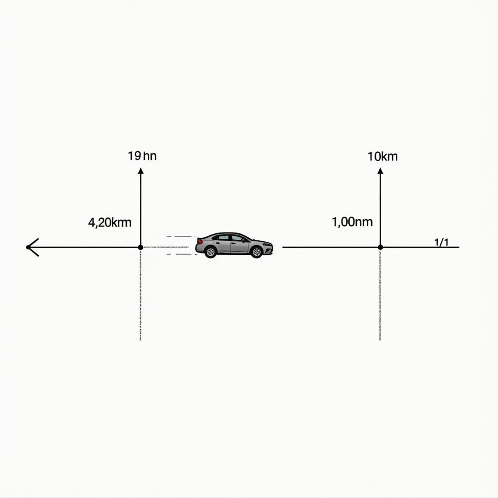 Minh họa chuyển động đều của một chiếc xe ô tô