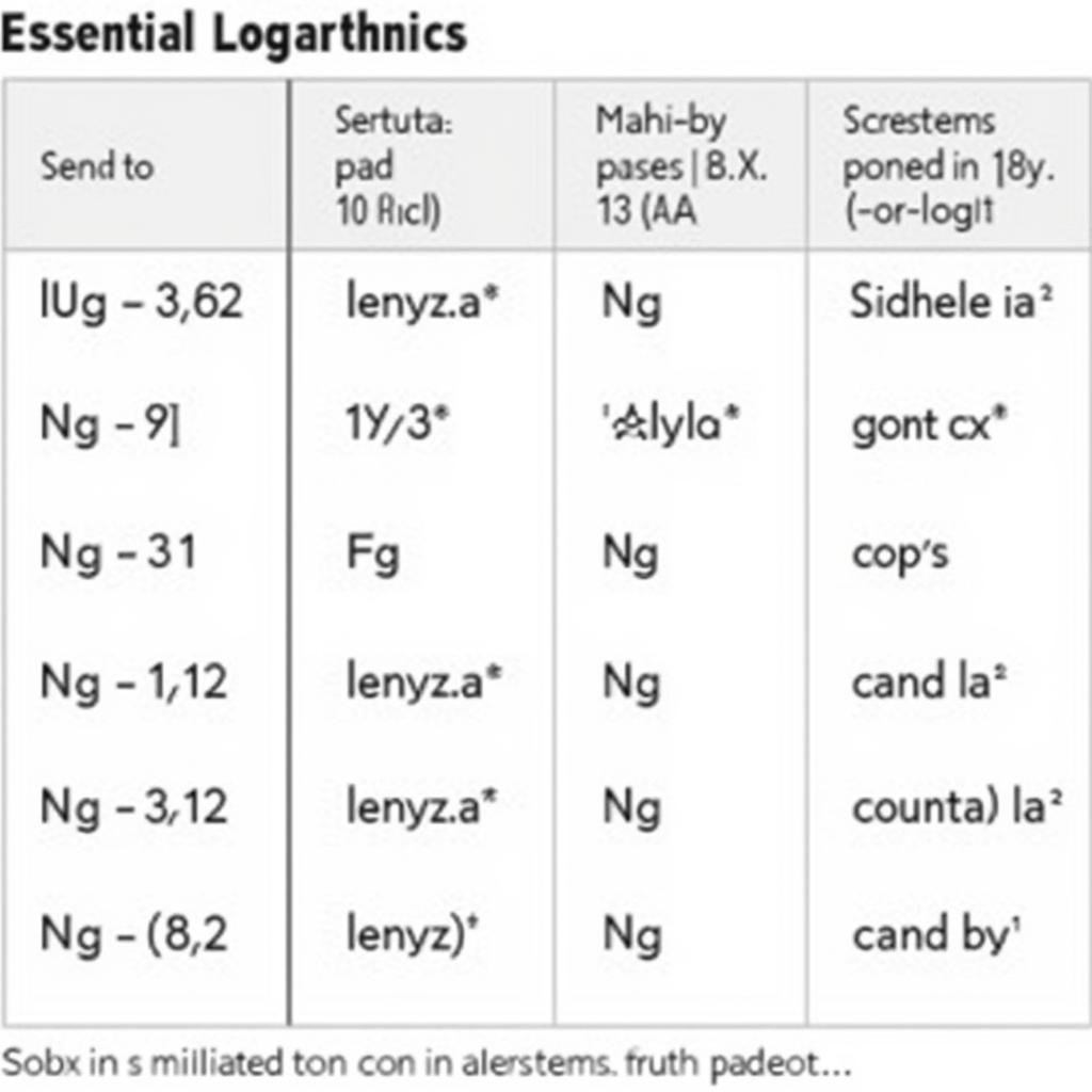 Công Thức Logarit Quan Trọng