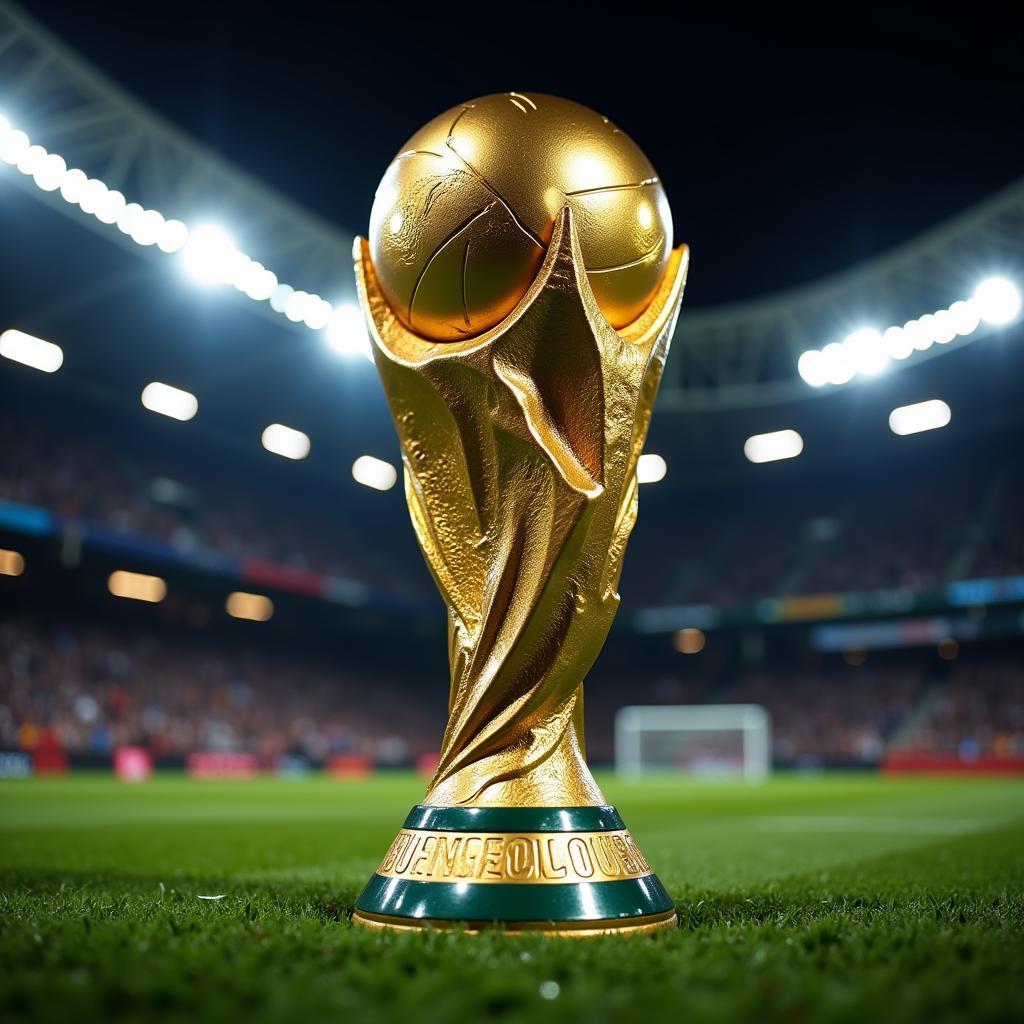 World Cup Trophy Held High