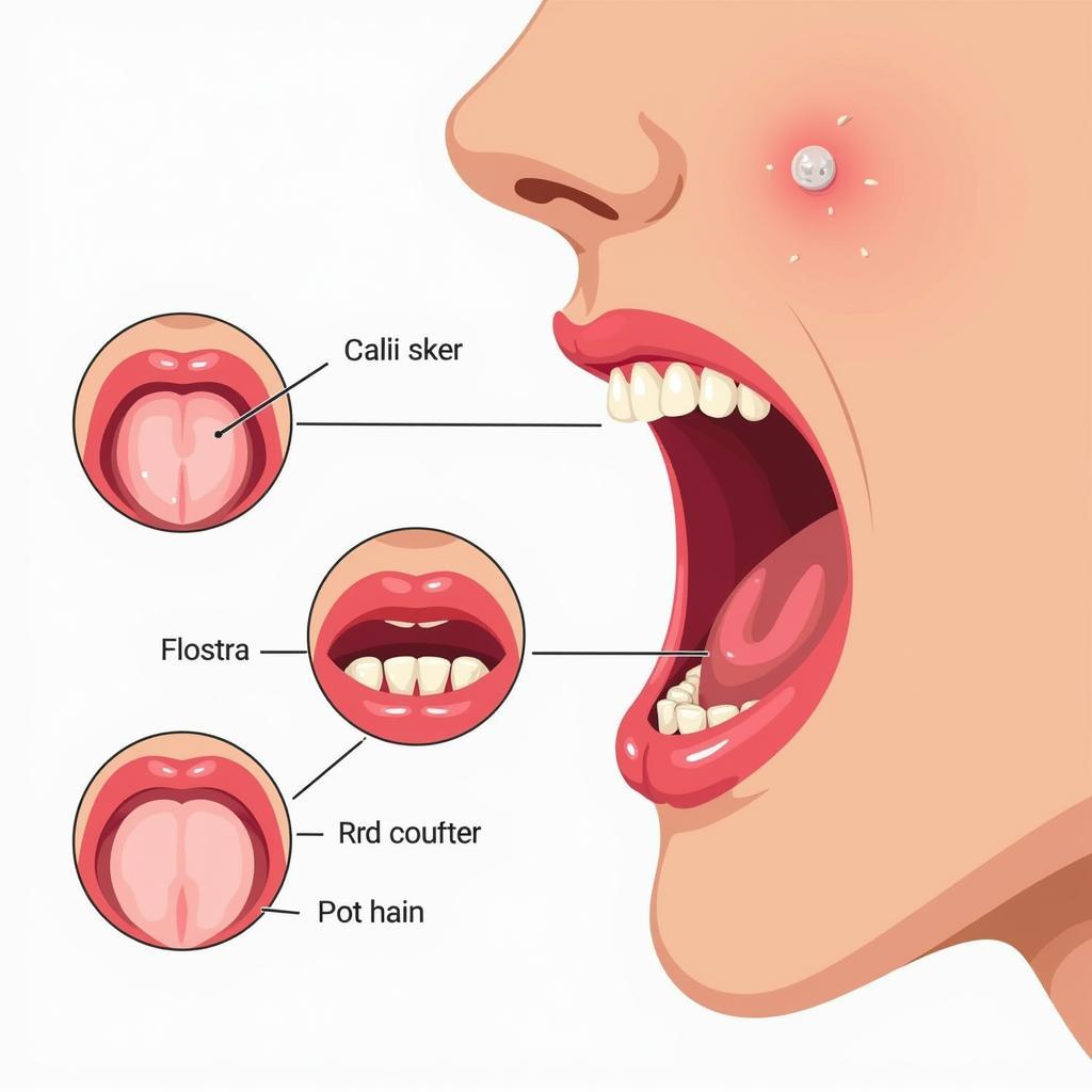 Hình ảnh minh họa triệu chứng nhiệt miệng