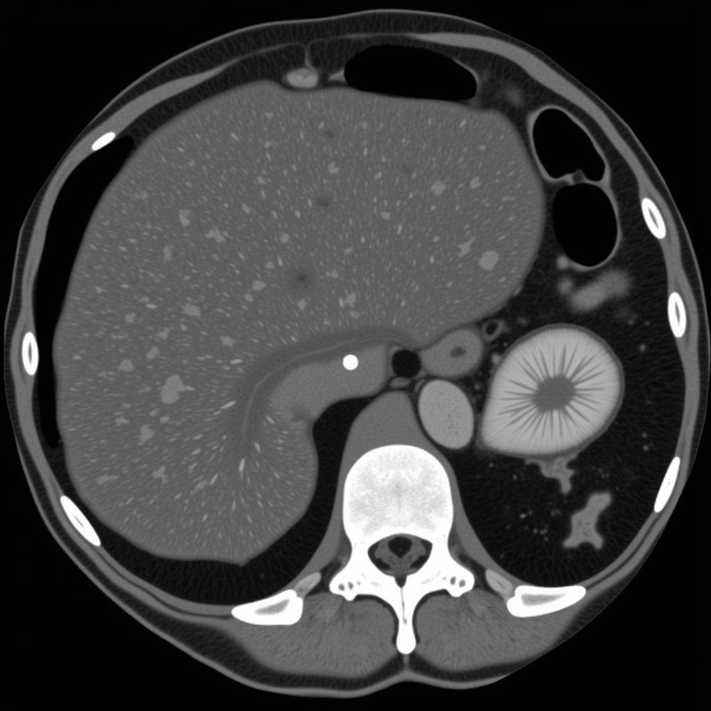 Hình ảnh chụp CT Scan khối u GIST