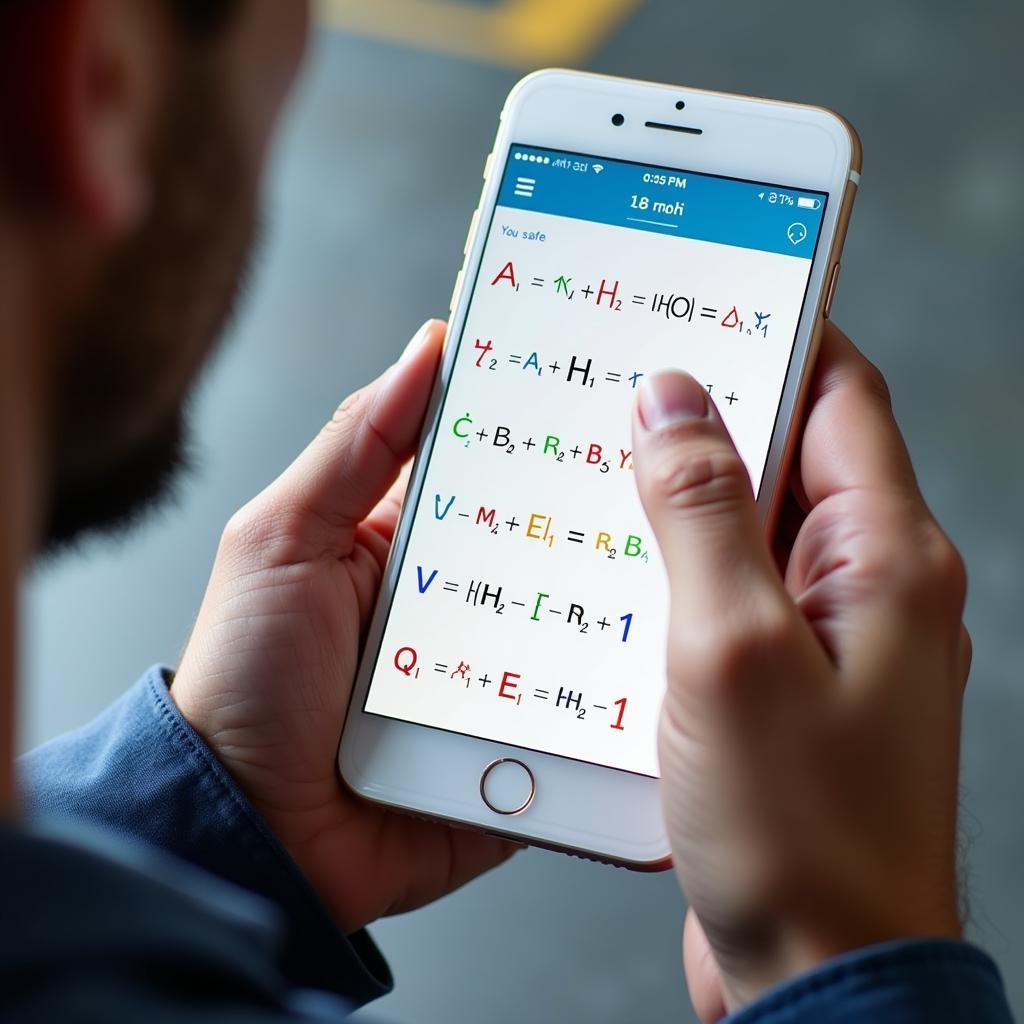 Giải phương trình hóa học trên điện thoại
