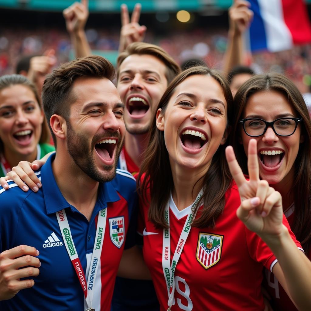 EURO 2016 fans celebrating