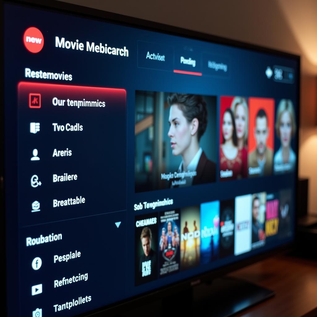 Giao diện bộ giải mã Internet TV