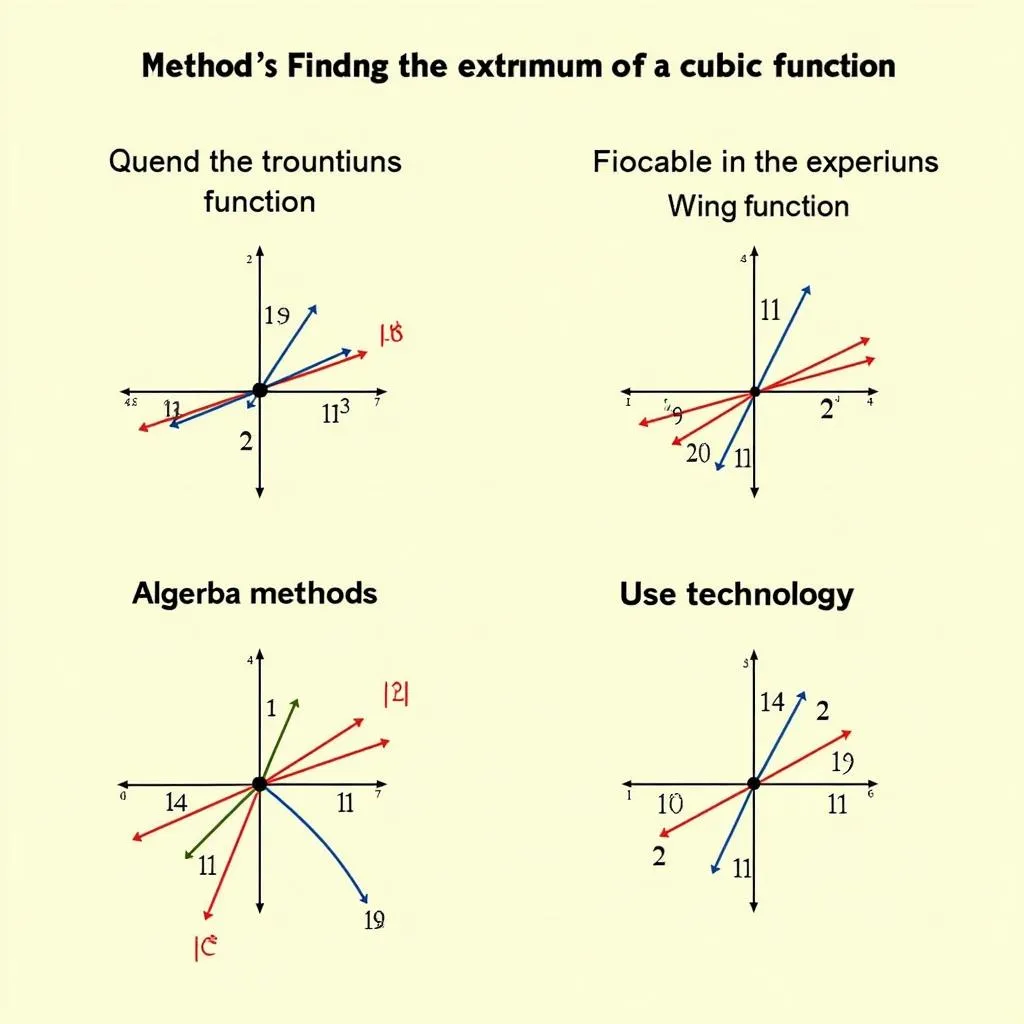 Hình minh họa các phương pháp giải nhanh cực trị hàm bậc 3