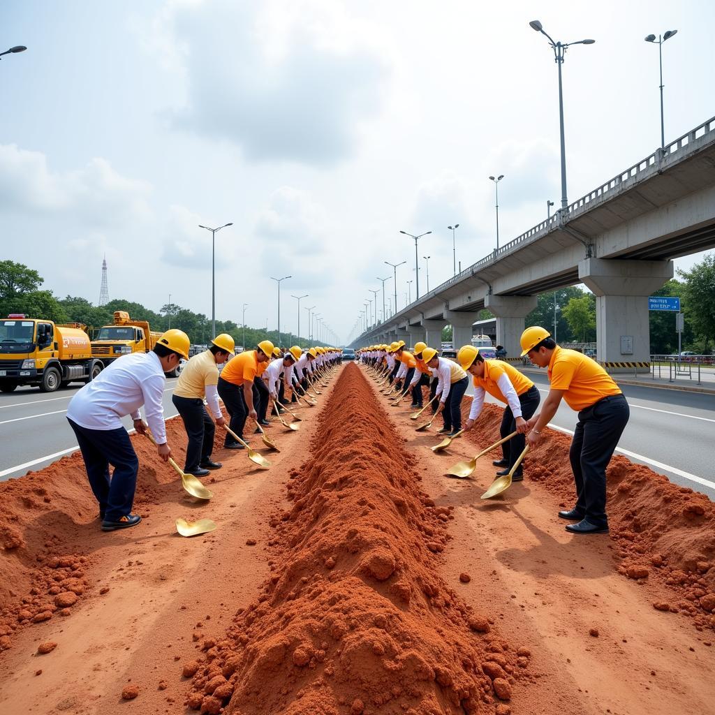 Lễ khởi công hầm chui Giải Phóng