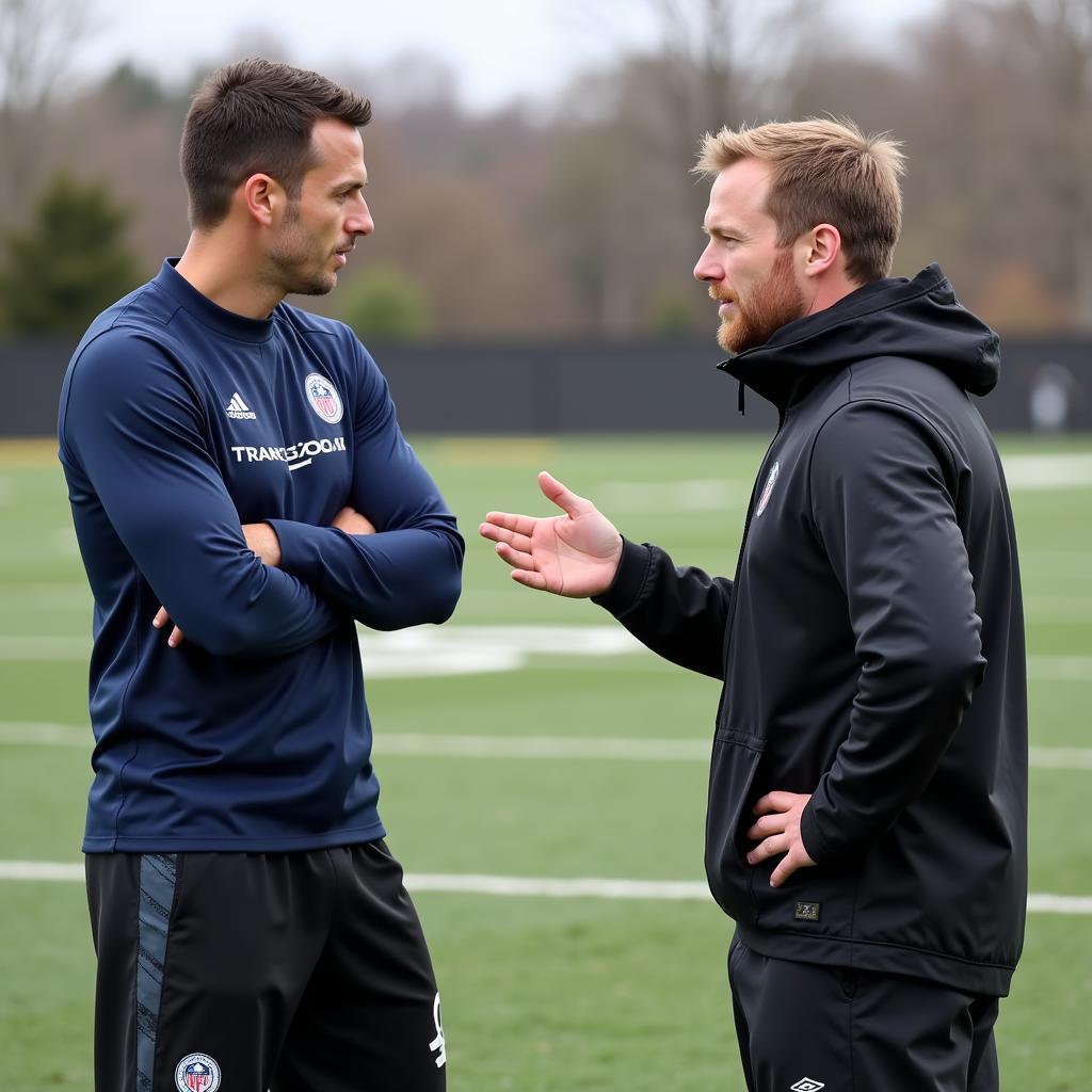 Coach Talking to a Player