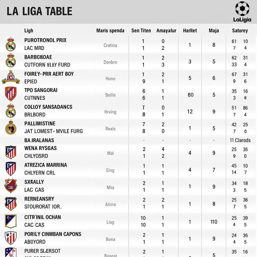 La Liga Standings