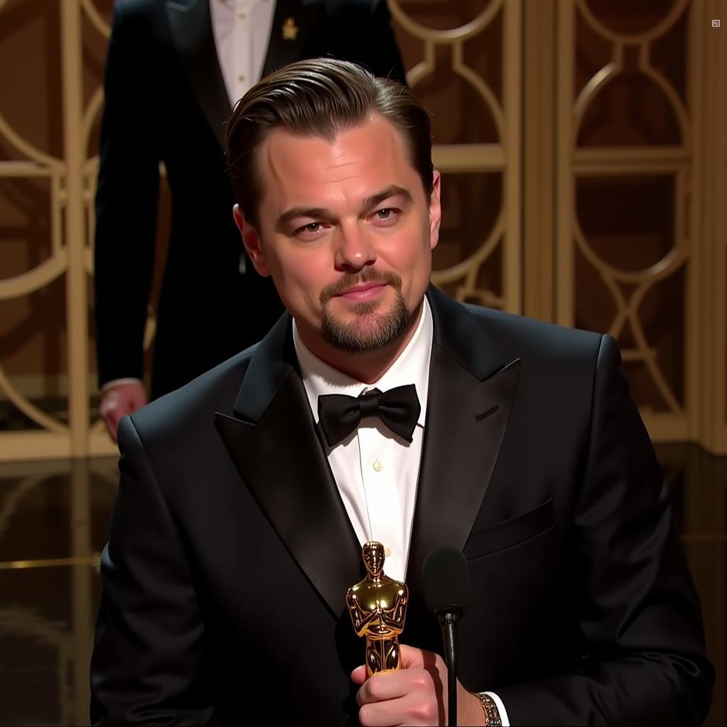 Leonardo DiCaprio nhận giải Oscar