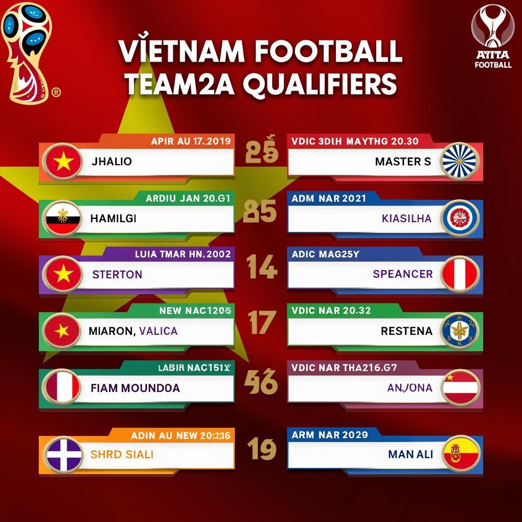 Lịch thi đấu vòng loại World Cup