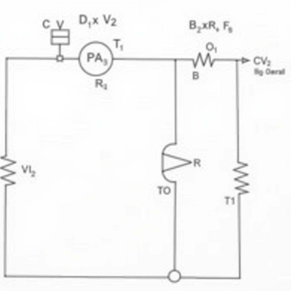 Sơ đồ mạch điện có biến trở trong bài tập vật lý 9