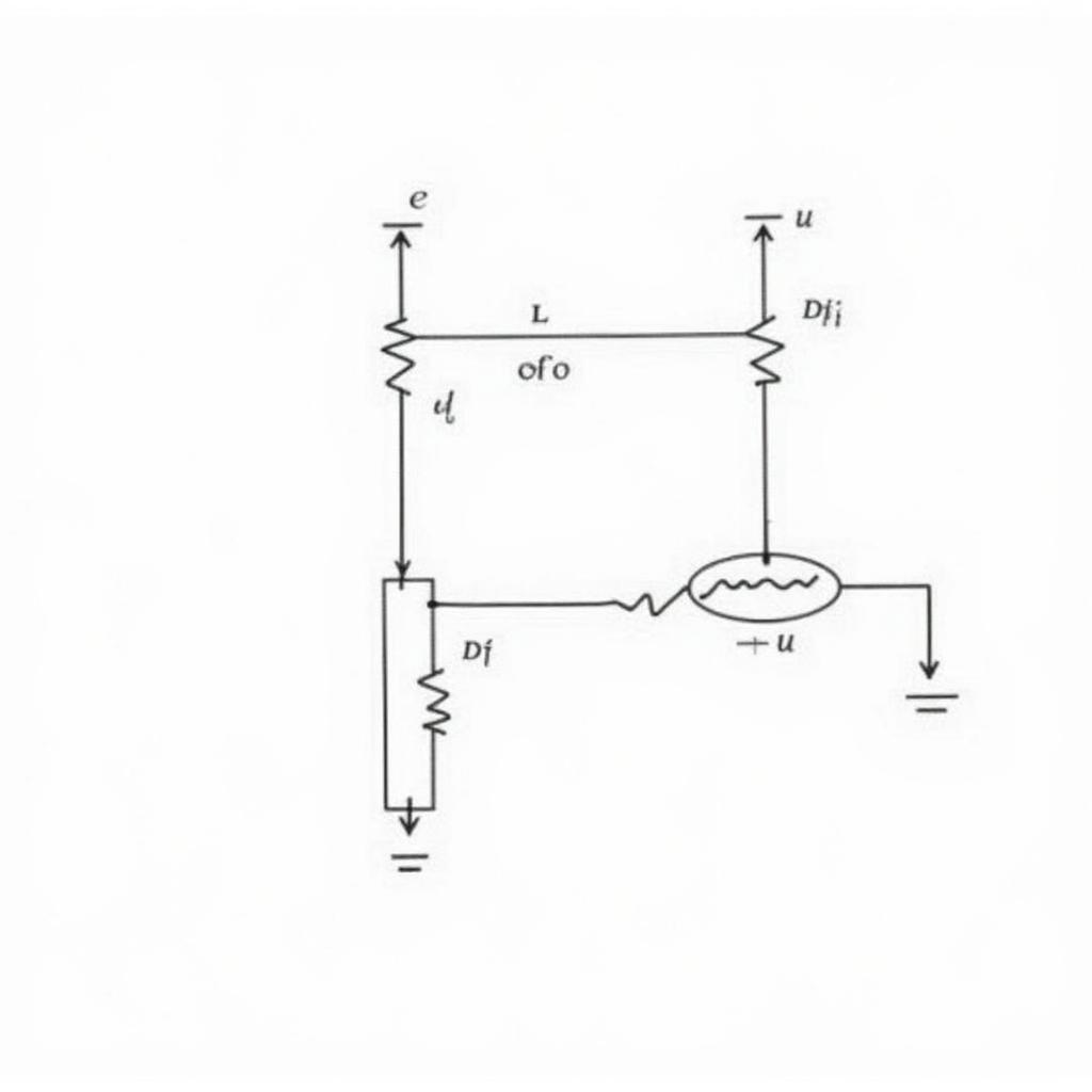 Sơ đồ mạch điện xoay chiều RLC nối tiếp