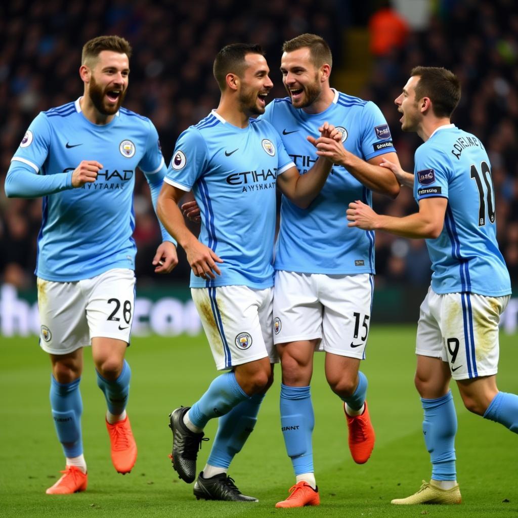 Manchester City chinh phục vòng 4 Ngoại Hạng Anh