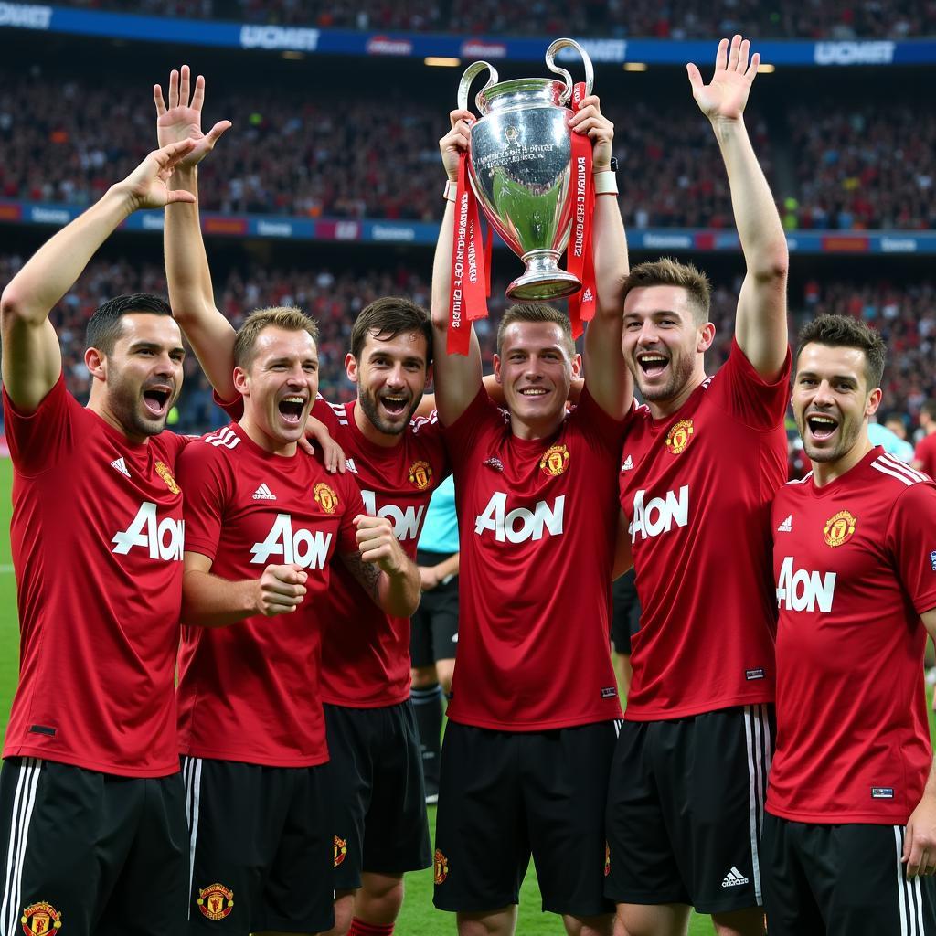 Manchester United Camp Nou Celebration