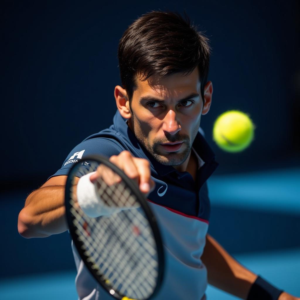 Novak Djokovic trên sân đấu Australian Open