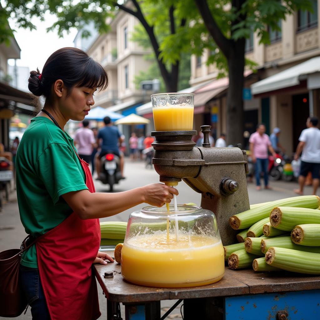 Nước mía lau giải nhiệt ngày hè