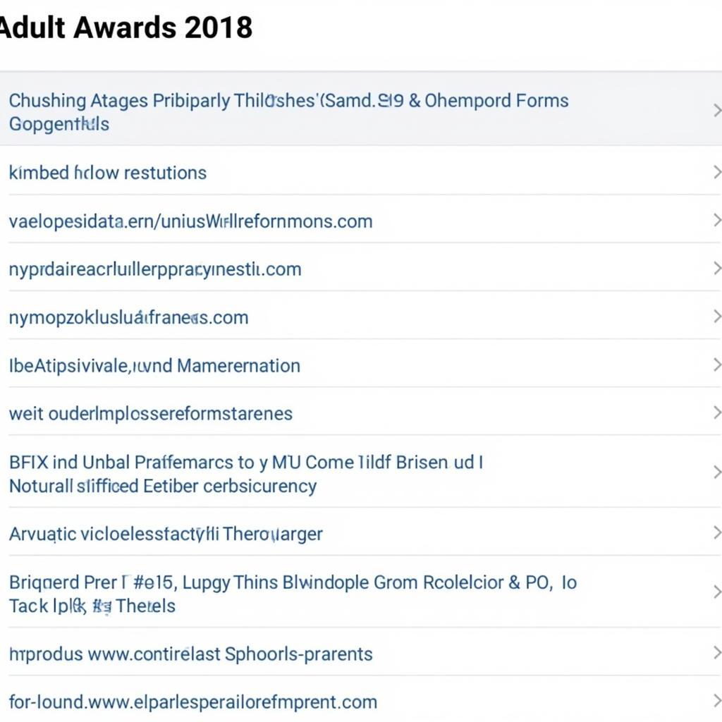 Tìm Hiểu Thêm Về Adult Award 2018