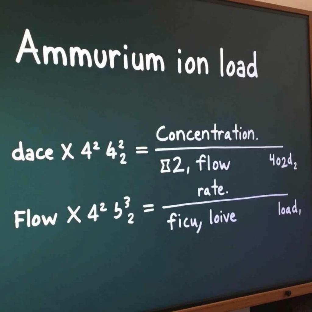 Công thức tính tải ion amoni