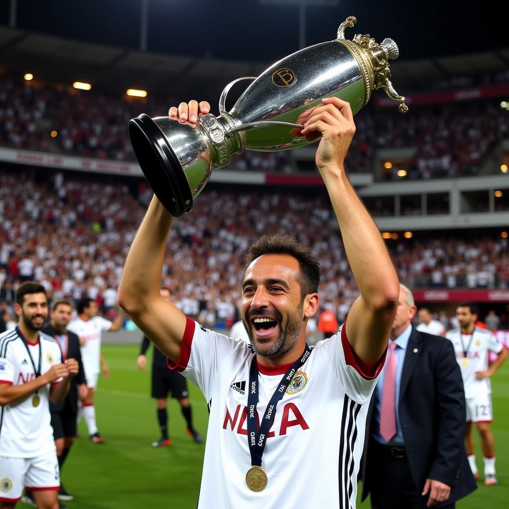 Xavi Hernandez nâng cao chức vô địch Qatar Stars League cùng Al Sadd