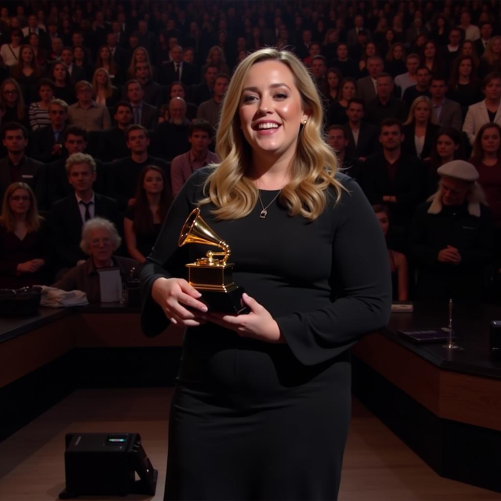 Adele nhận giải Grammy cho bài hát Hello