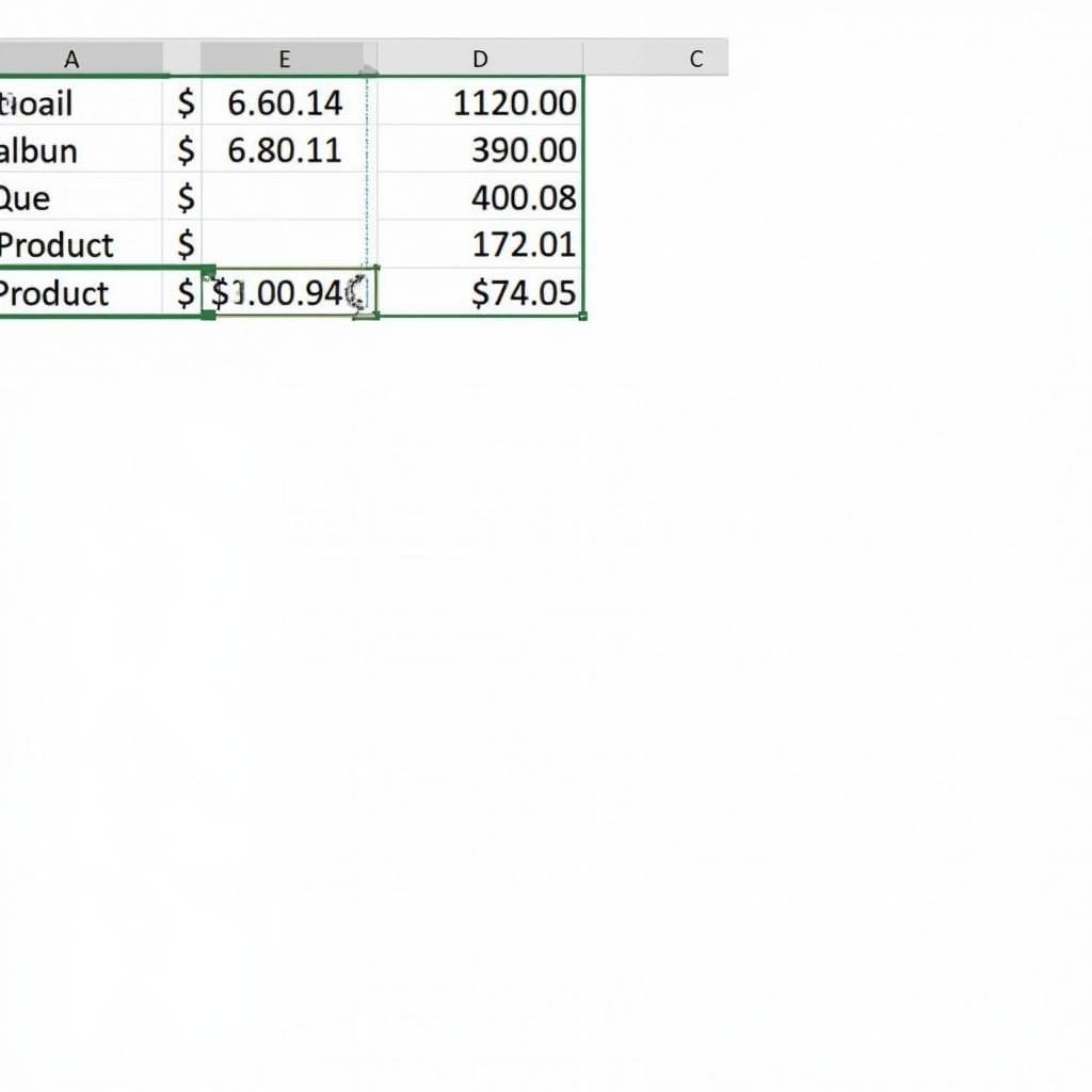 Ví dụ về hàm SUMIF trong Excel