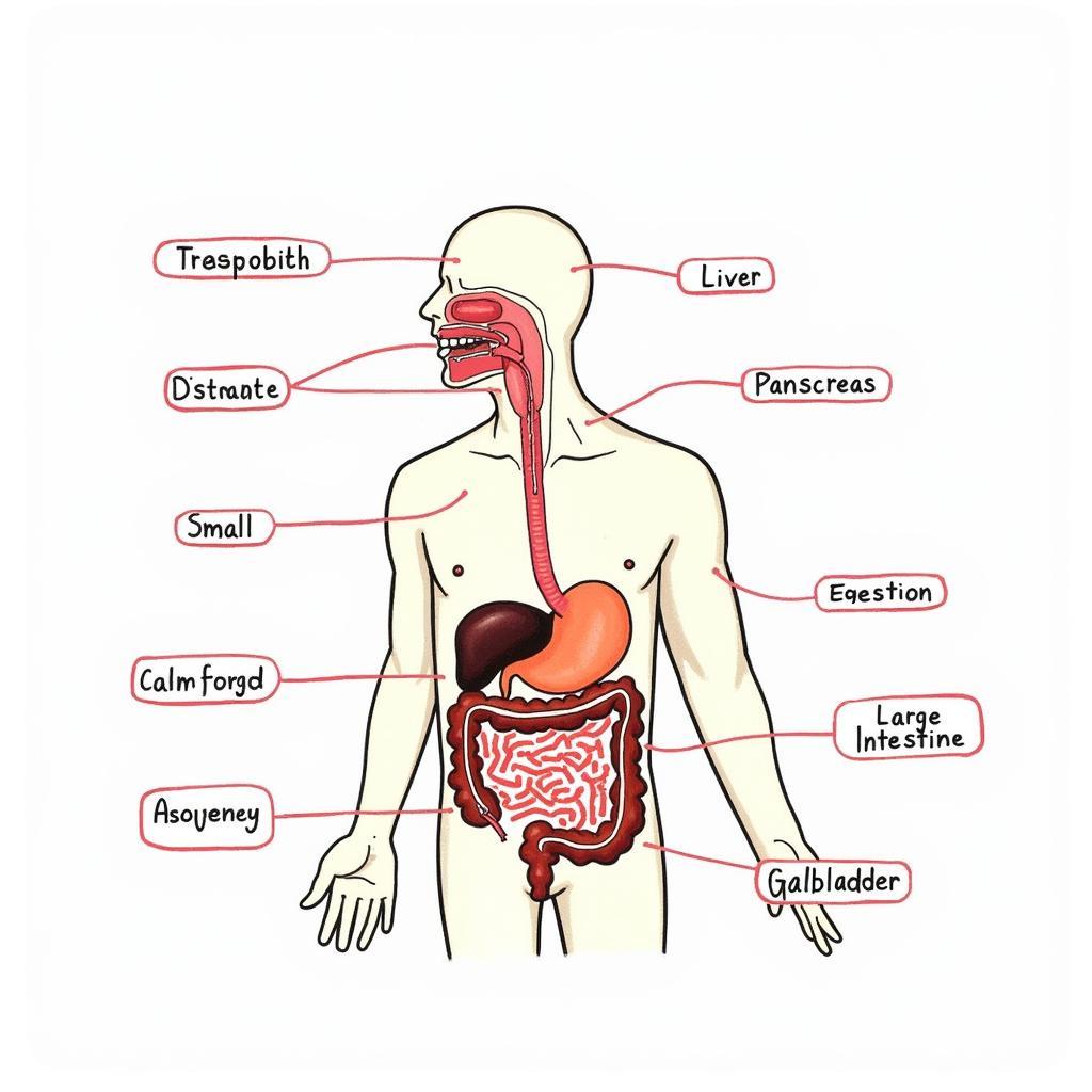 Bản đồ tư duy giải phẫu hệ tiêu hóa