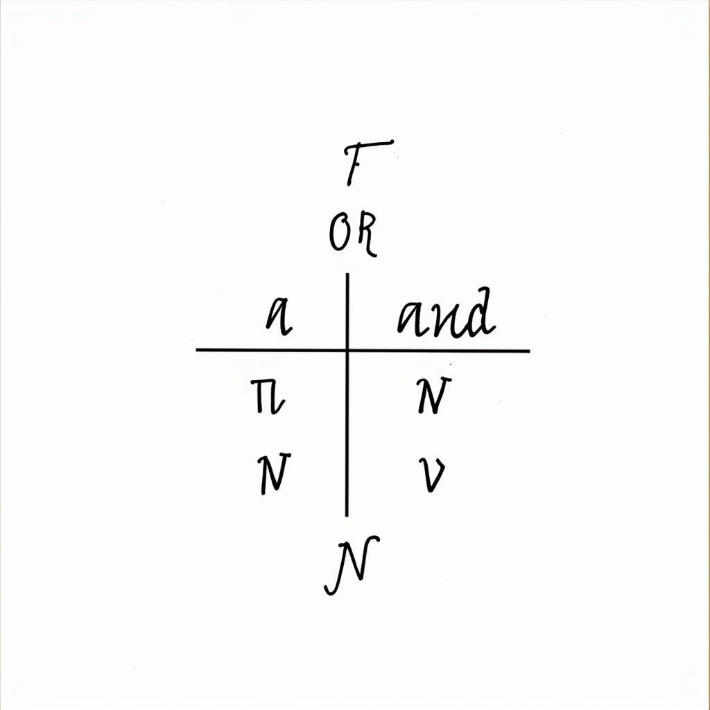 Bảng Chân Trị Logic Mệnh Đề