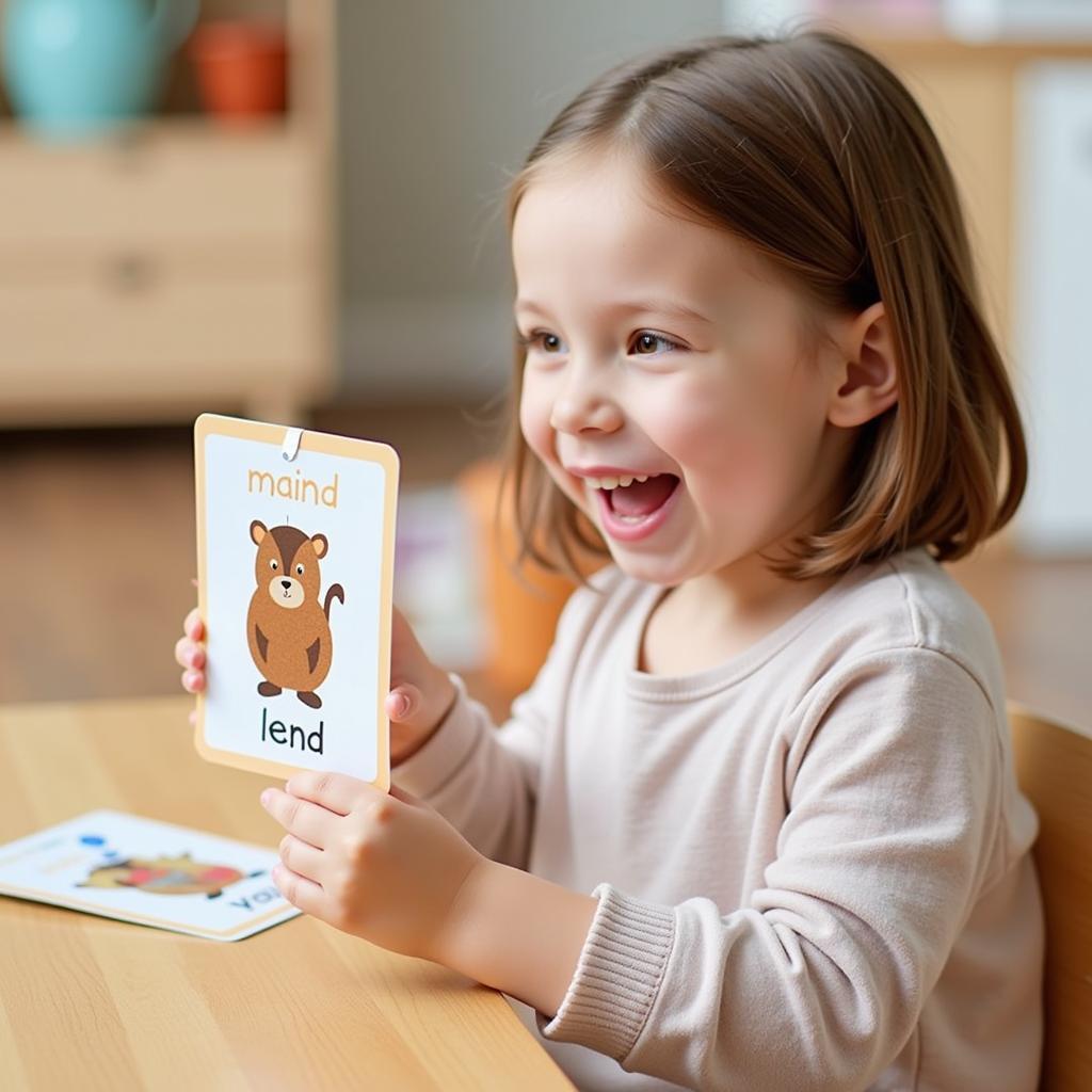 Bé học tiếng Anh với Flashcards