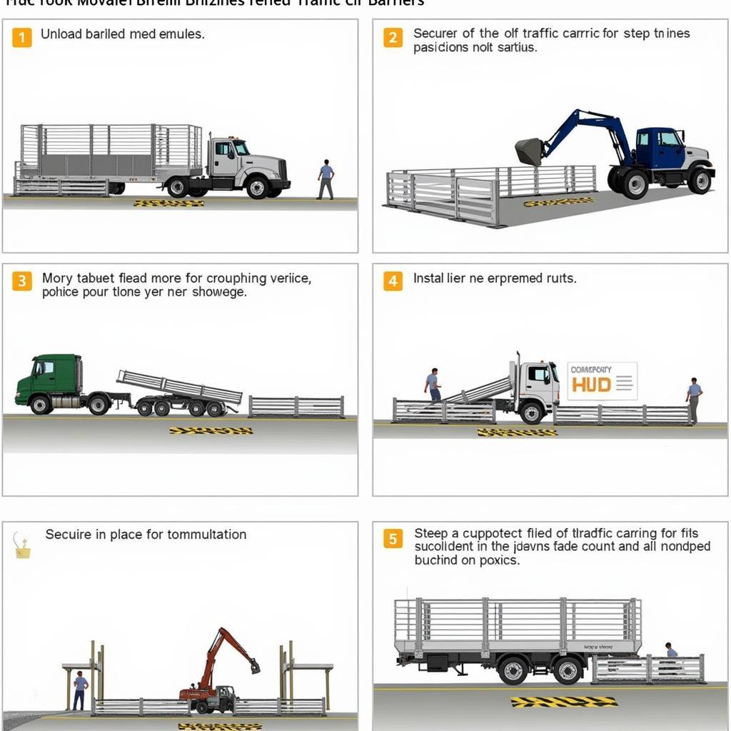 Quy trình lắp đặt giải phân cách di động