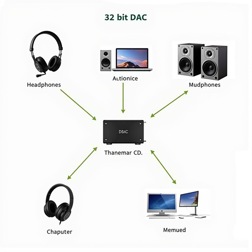 Bộ Giải Mã DAC 32bit Kết Nối Với Các Thiết Bị