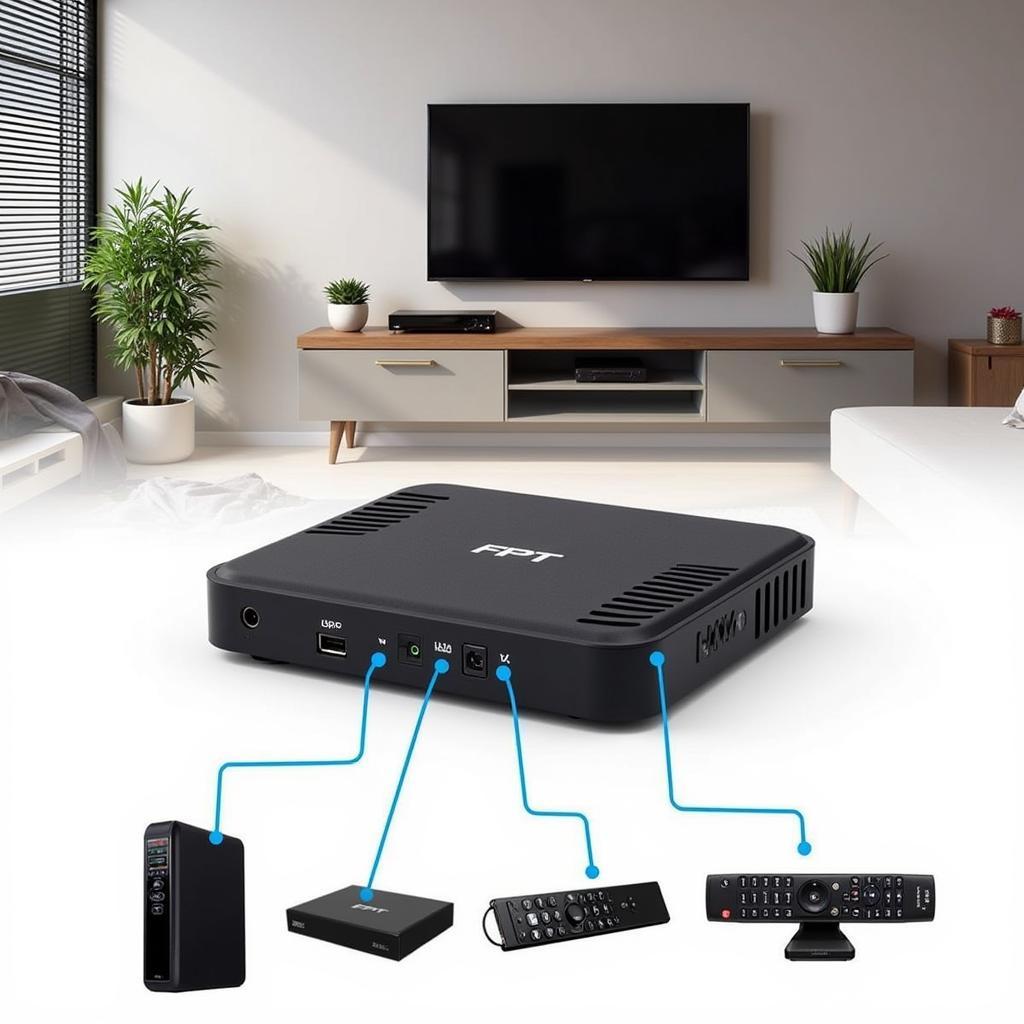 Bộ giải mã HD box FPT kết nối giải trí