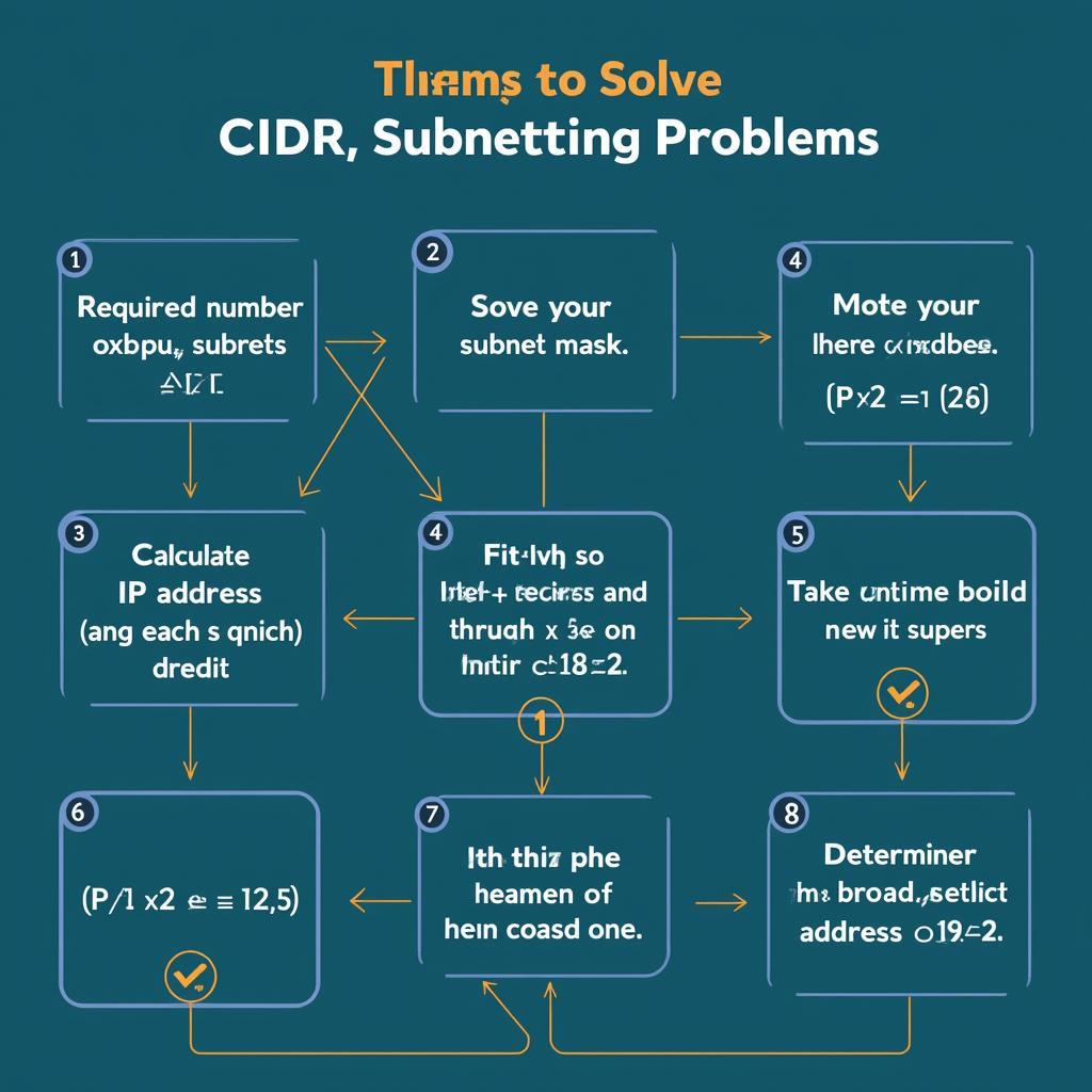 Các bước giải bài tập chia địa chỉ IP CIDR