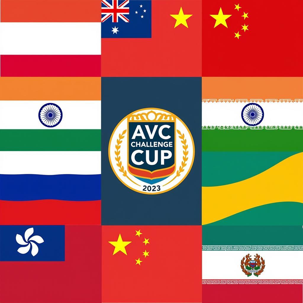 Các đội tuyển tham dự giải bóng chuyền nữ AVC Challenge Cup 2023